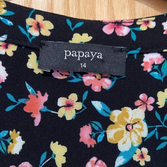 Floral ditsy print dress papaya multicoloured pretty ladies size 14 new pattern - Picture 4 of 8
